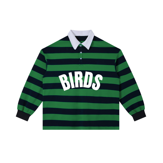 Color Block Stripe Polo Shirt