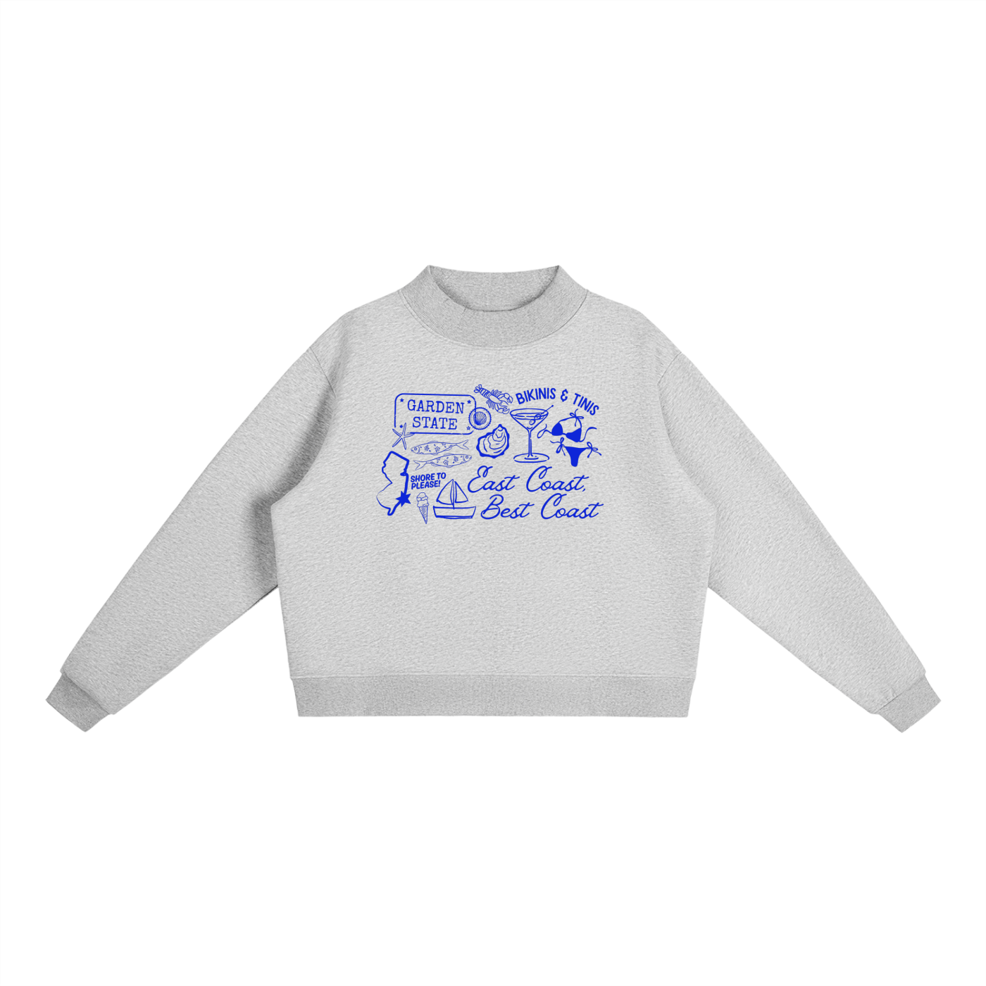 Jersey Shore Summer Collage Mockneck