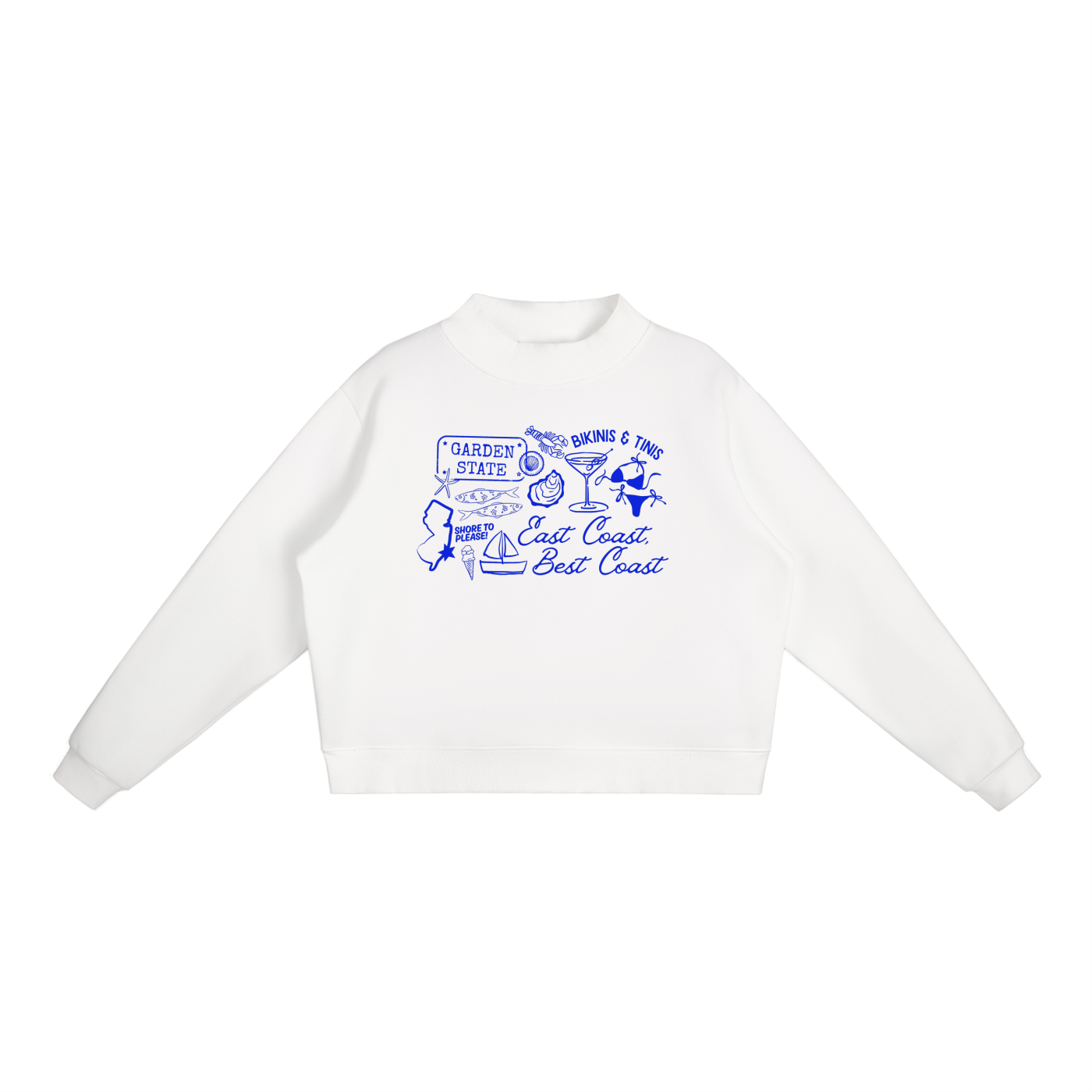 Jersey Shore Summer Collage Mockneck