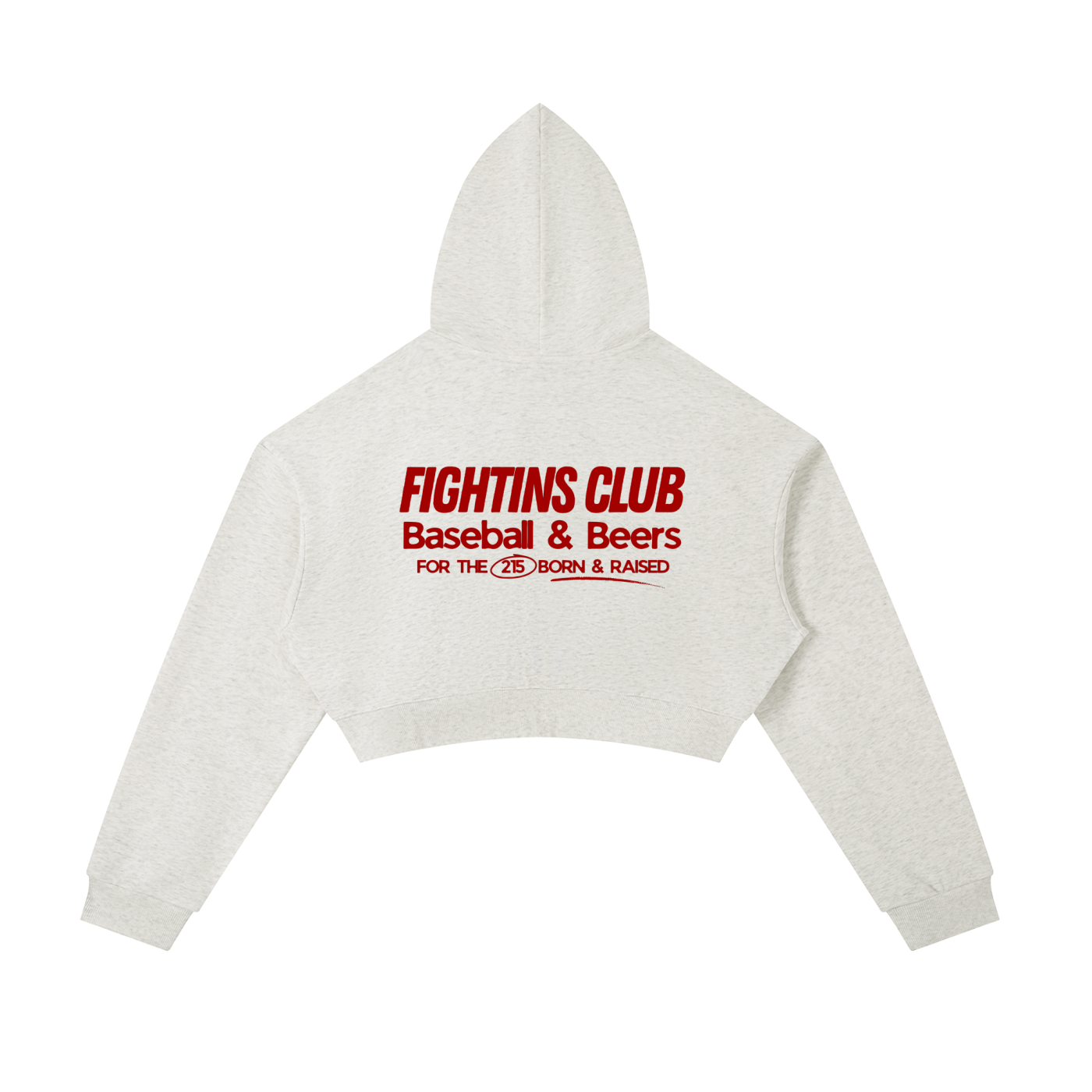 Fightins Club Cropped Zip-Up Hoodie