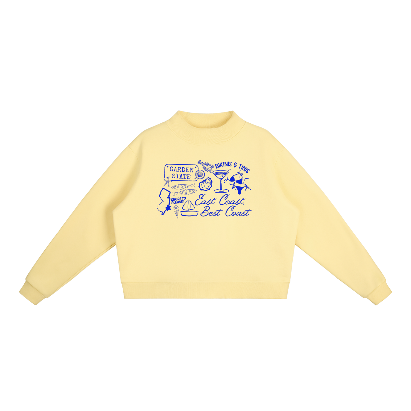 Jersey Shore Summer Collage Mockneck