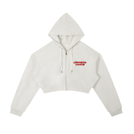 Fightins Club Cropped Zip-Up Hoodie