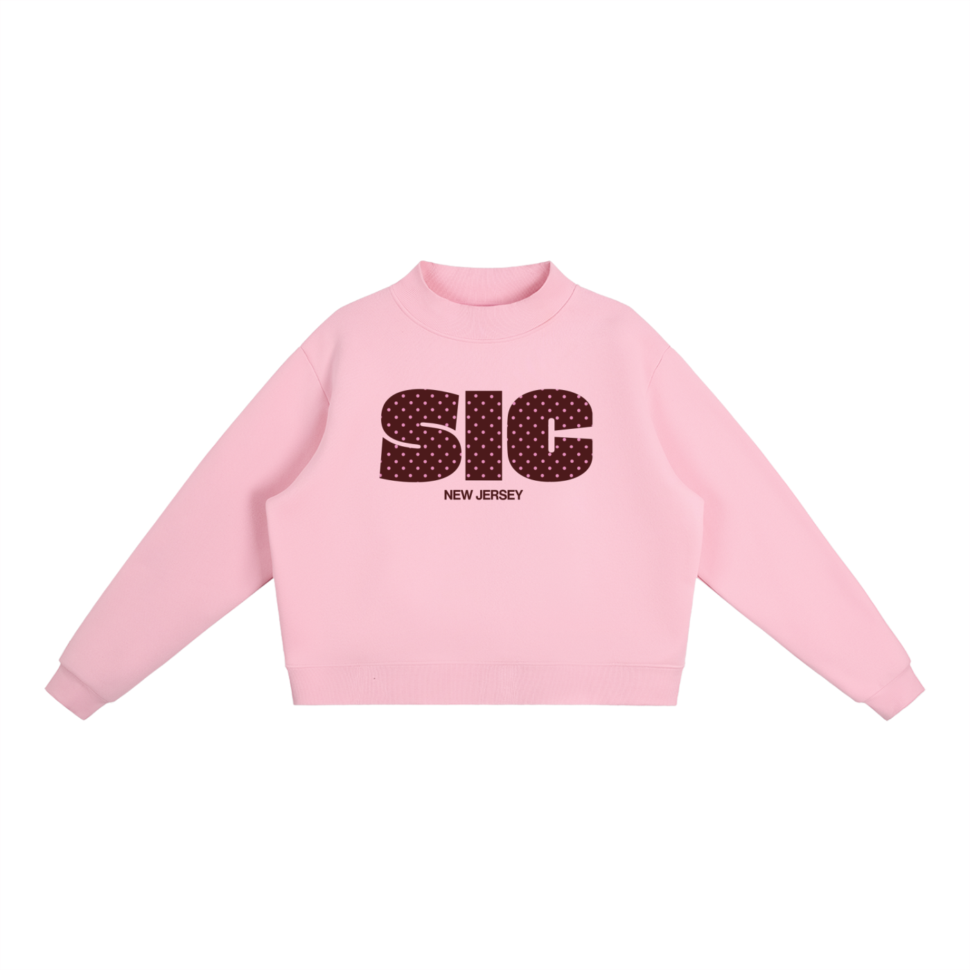 SIC Polka Dot Mockneck Sweatshirt