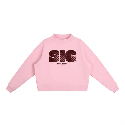 SIC Polka Dot Mockneck Sweatshirt